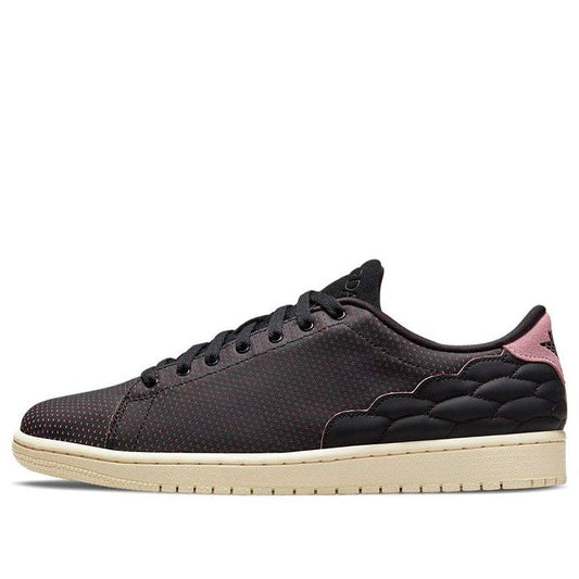 Air Jordan 1 Centre Court 'Perforated Black Pink' Classic Sneakers